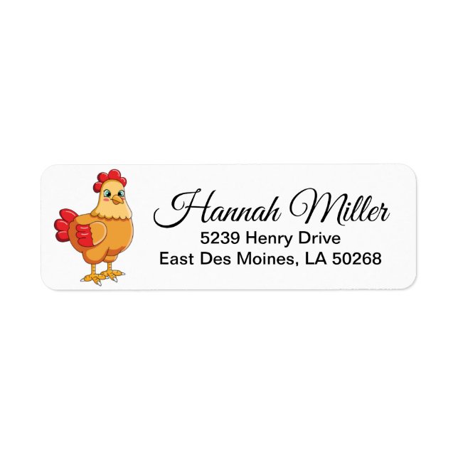 Étiquette Poulet (Devant)