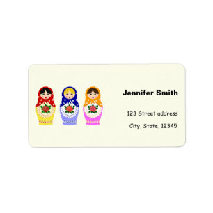 Étiquette Poupées russes de matryoshka