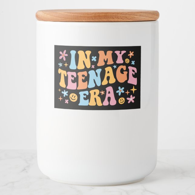 Étiquette Pour Bocaux À Mon Ère Adolescent I (Devant)