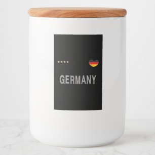 Étiquette Pour Bocaux Allemagne Football Fan Chemise Coeur