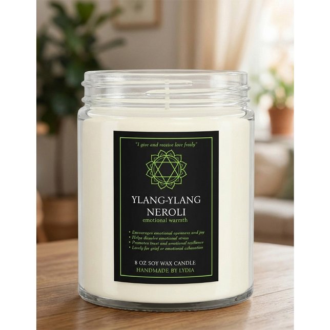 Étiquette Pour Bocaux Anahata Heart Chakra Candle Label (Créateur téléchargé)