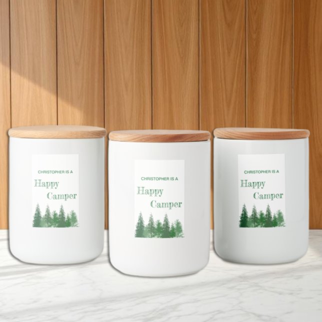 Étiquette Pour Bocaux Anniversaire des arbres de la forêt (Créateur téléchargé)