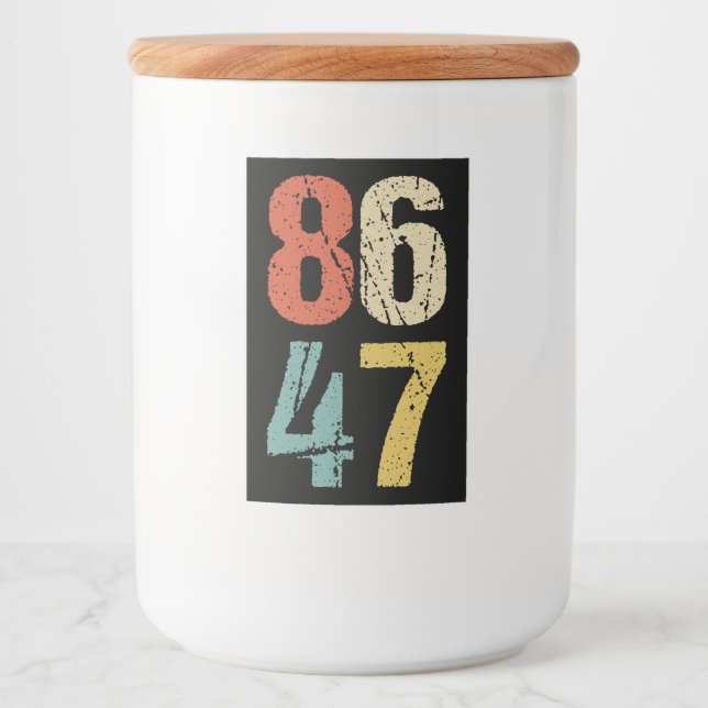 Étiquette Pour Bocaux Anti-Trump - 86 47 I (Devant)