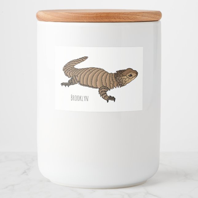 Étiquette Pour Bocaux Armadillo girdled lizard (Devant)