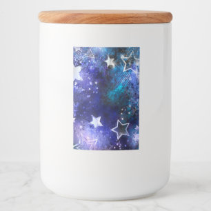 Étiquette Pour Bocaux Arrière - plan spatial avec étoiles