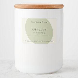 Étiquette Pour Bocaux Artisan Candle Label Sage Minimalist Centered Wrap