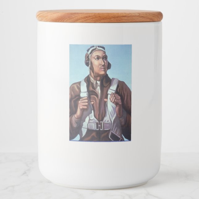 Étiquette Pour Bocaux Aviateurs noirs : Service militaire de combat de 2 (Devant)