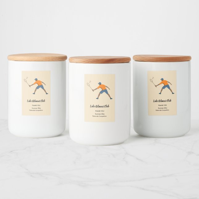 Étiquette Pour Bocaux Badminton (Bouteilles)