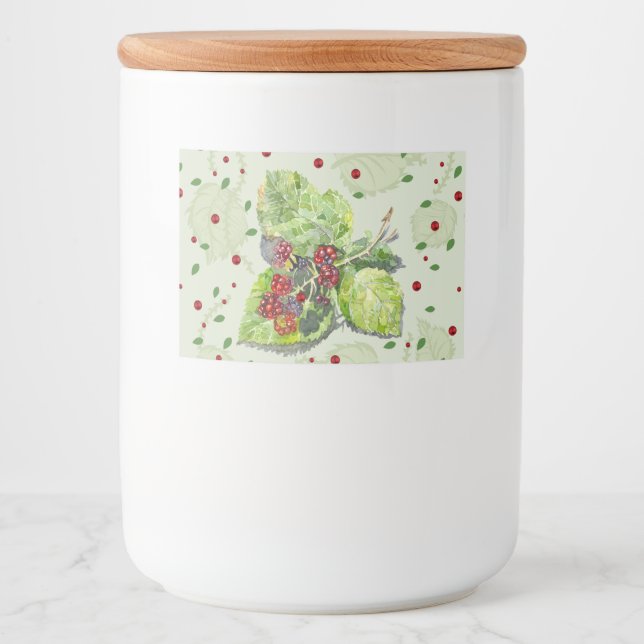 Étiquette Pour Bocaux Baies noires rouges et noires (Devant)