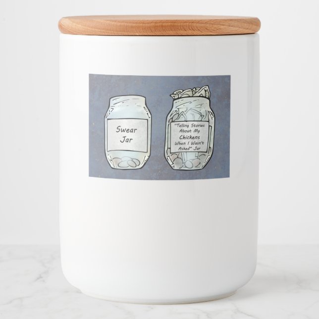 Étiquette Pour Bocaux Balai et bocal de poulet (Devant)