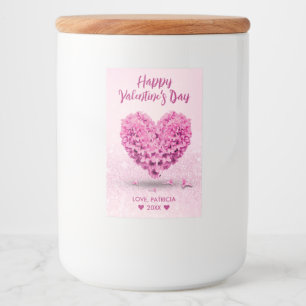 Étiquette Pour Bocaux Belle Heureuse Sainte-Valentin Coeur rose Hyacinth