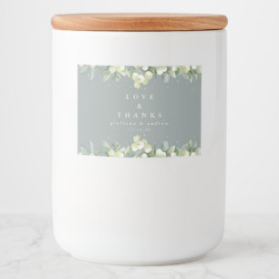 Étiquette Pour Bocaux Berneberge verte+Eucalyptus Mariage d'hiver Favori