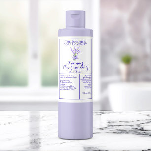 Étiquette Pour Bocaux Blanc Lavender imperméable bouteille de cosmétique