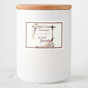 Étiquette Pour Bocaux Boho Beau Baby shower sud-ouest