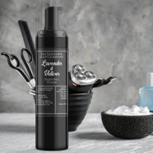 Bouteille de cosmétique noir et blanc imperméable