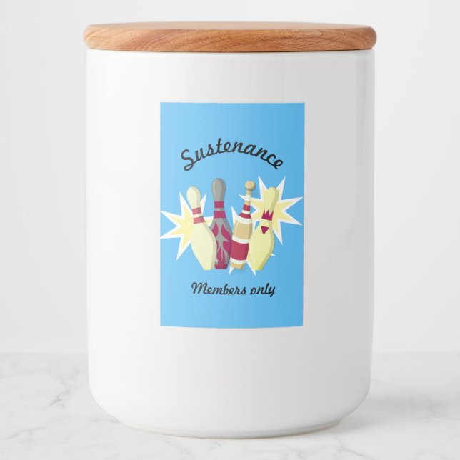 Étiquette Pour Bocaux Bowling de style vintage (Devant)