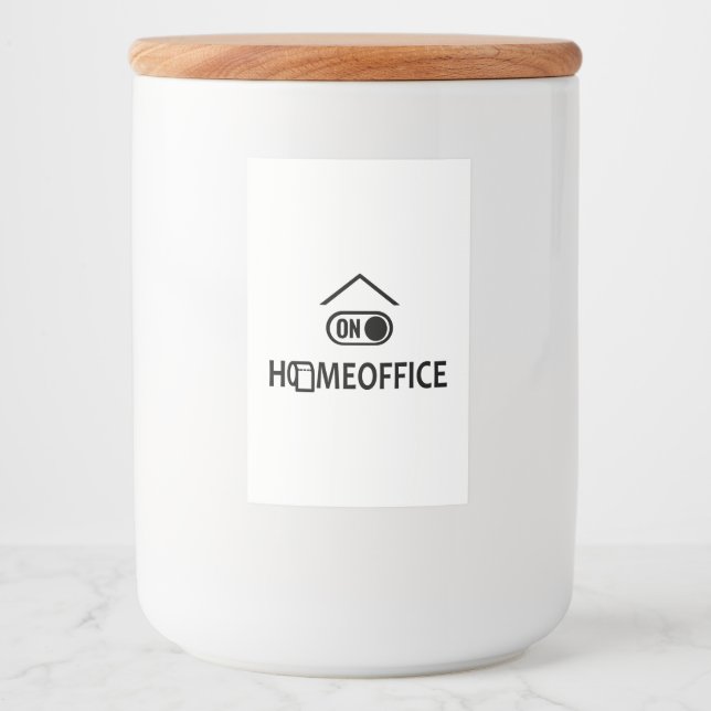 Étiquette Pour Bocaux Bureau à domicile sur - Homeoffice sur (Devant)
