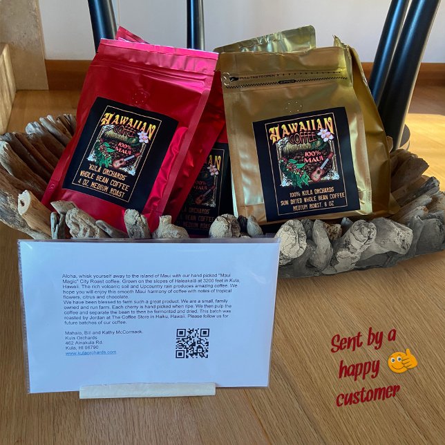 Étiquette Pour Bocaux Café hawaïen (Créateur téléchargé)