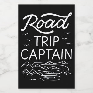Étiquette Pour Bocaux Capitaine de road trip I - Pilote de VR en vacance