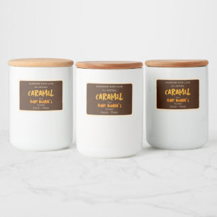 Étiquette Pour Bocaux Caramel Artisanal Fait Main Moderne Depuis Votre C