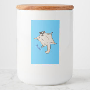 Étiquette Pour Bocaux Caricature de planeur de sucre volant mignon