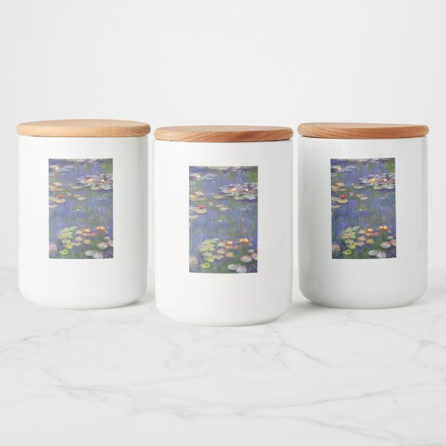 Étiquette Pour Bocaux Chefs-d'œuvre de Nymphéas de Monet (Bouteilles)