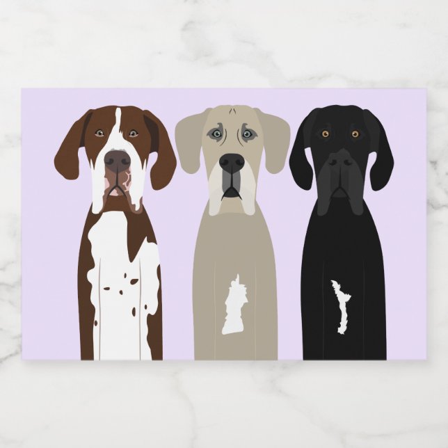 Étiquette Pour Bocaux Chiens géants (Étiquettes simples)