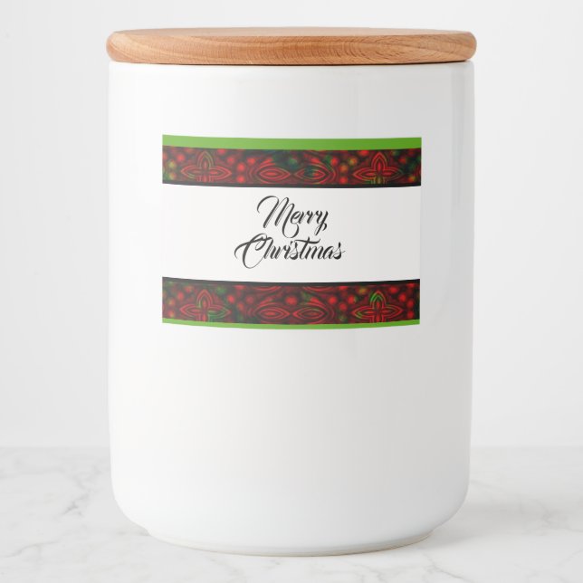 Étiquette Pour Bocaux Chritmas Faux Foil Design 2 (Devant)