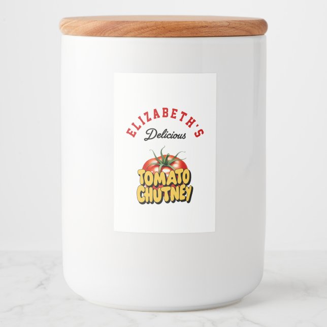Étiquette Pour Bocaux Chutney de tomates (Devant)