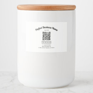Étiquette Pour Bocaux Code QR Minimaliste Noir Et Blanc Simple Clair