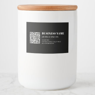 Étiquette Pour Bocaux Code QR personnalisé & Texte rétro-moderne modifia