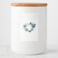 Coeur bijoux avec papillons Morpho