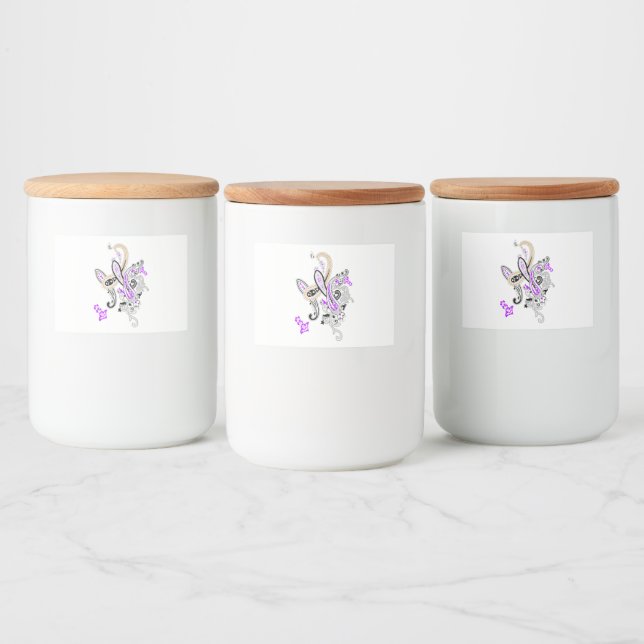 Étiquette Pour Bocaux Collection de paisley botanique de luxe (Bouteilles)