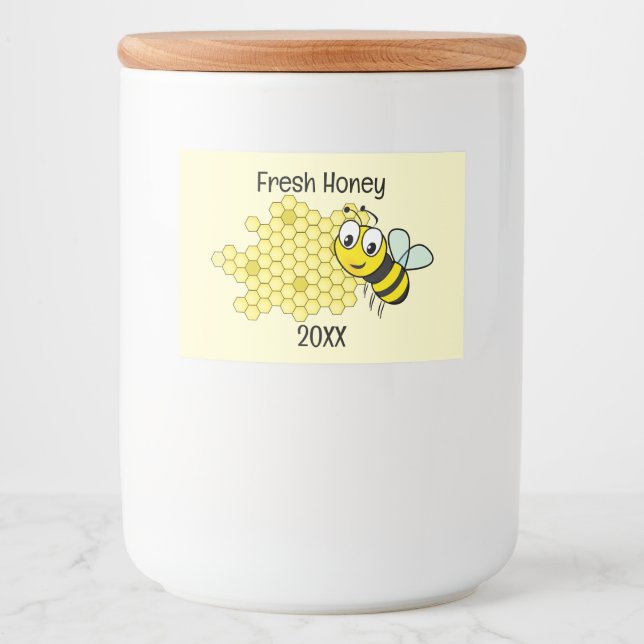 Étiquette Pour Bocaux Conception d'abeilles et d'abeilles (Devant)