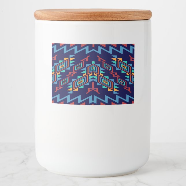 Étiquette Pour Bocaux Conception tordue d'abrégé sur formes (Devant)