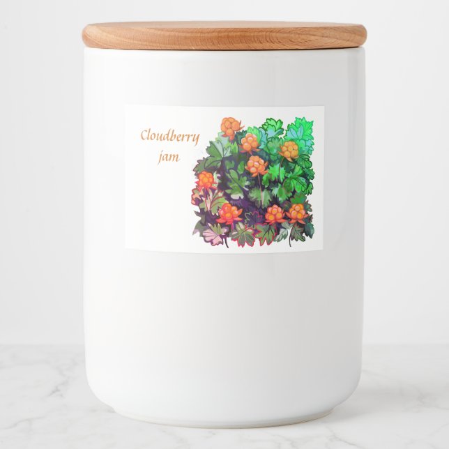 Étiquette Pour Bocaux Confiture aux myrtilles (Devant)