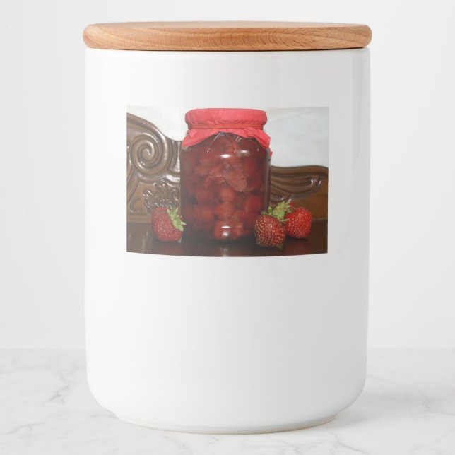 Étiquette Pour Bocaux confiture de fraise (Devant)