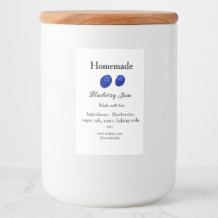 Étiquette Pour Bocaux Confiture de myrtille maison faite avec amour ajou