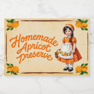 Étiquette Pour Bocaux Conserve d'abricot maison - Vintage
