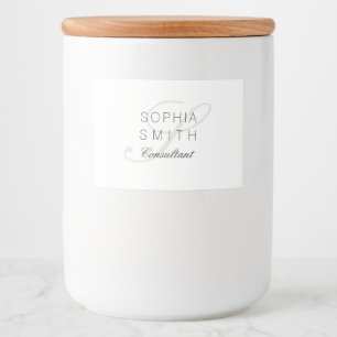 Étiquette Pour Bocaux Consultant en matière élégant de monogramme