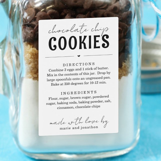 Étiquette Pour Bocaux Cookie Mix dans un cadeau Jar (Créateur téléchargé)