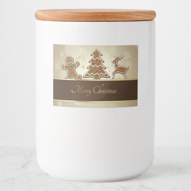 Étiquette Pour Bocaux Cookies de pain d'épices (Devant)