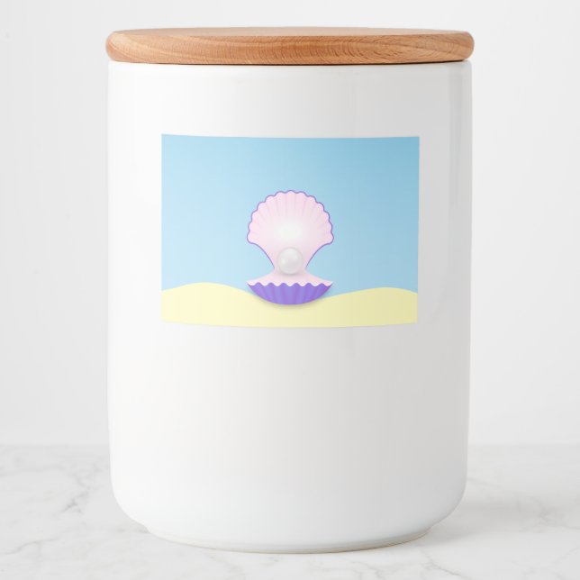 Étiquette Pour Bocaux Coquillage délicat (Devant)