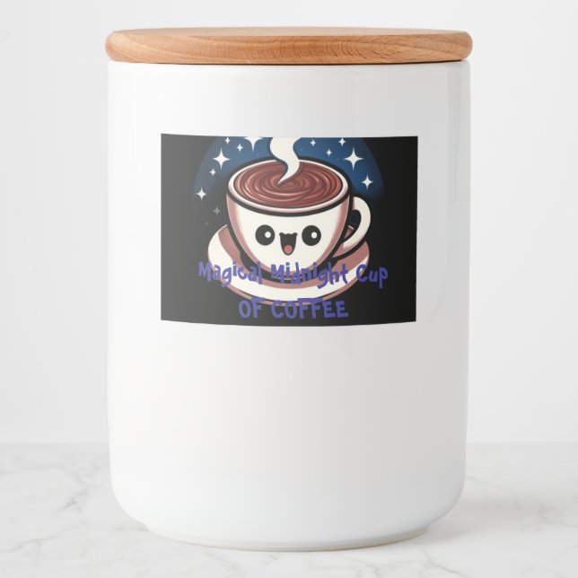 Étiquette Pour Bocaux Coupe Magique De Café De Minuit (Devant)