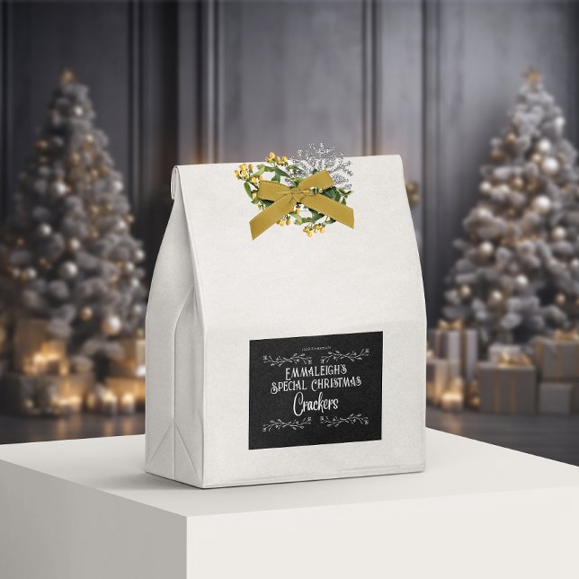 Étiquette Pour Bocaux Crackers faits maison Aesthétique Noir (Créateur téléchargé)