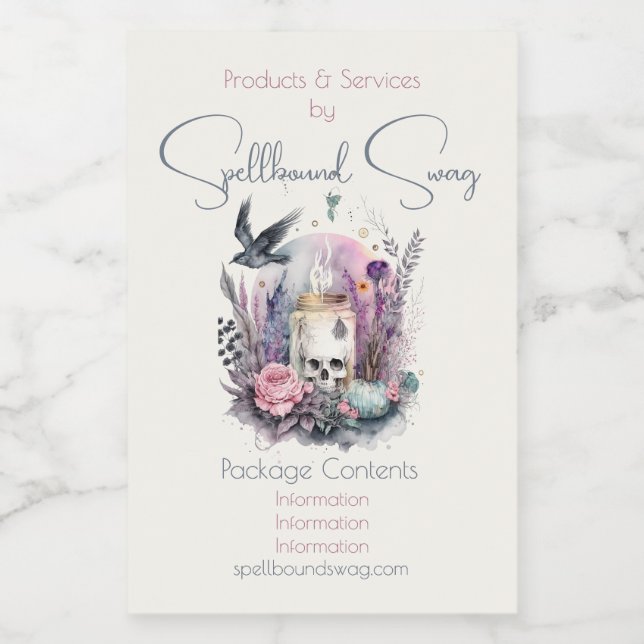 Étiquette Pour Bocaux Créez votre propre floral gothique d'automne (Étiquettes simples)