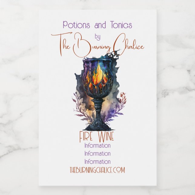 Étiquette Pour Bocaux Créez votre propre gobelet d'incendie (Étiquettes simples)