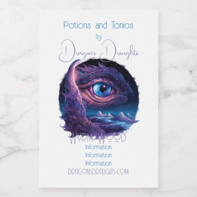 Étiquette Pour Bocaux Créez votre propre oeil de dragon mystique (Étiquettes simples)