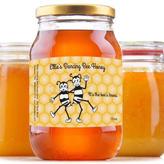 Étiquette Pour Bocaux Customizable honey jar label (Créateur téléchargé)