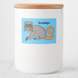 Étiquette Pour Bocaux Cute Emperor Tamarin illustration